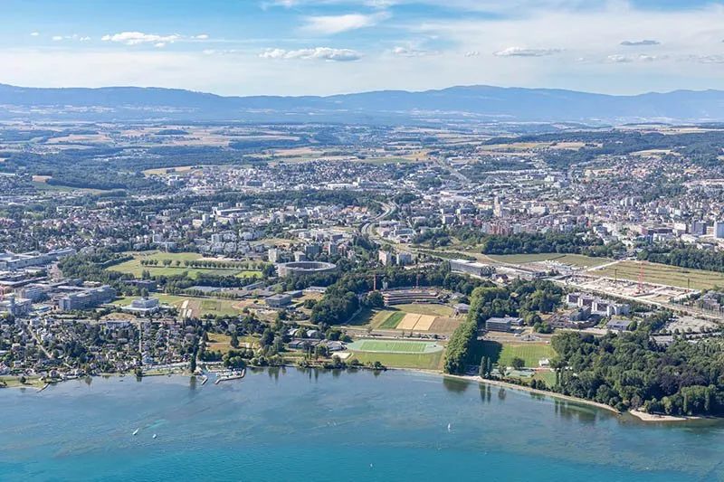 Le campus de l'UNIL vu du ciel ( juillet 2022) Photo Fabrice Ducrest © Unicom