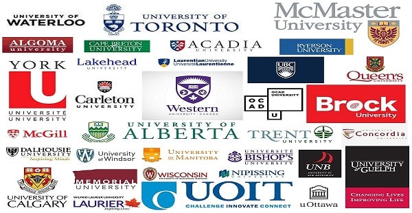 Bourses d'études des universités canadiennes - Logos des universités Canadiennes