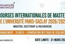 Bourses internationale de Master de l’Université Paris-Saclay 2026