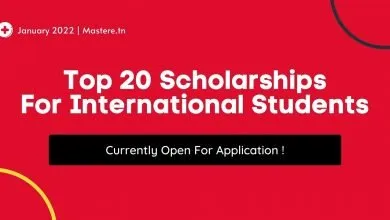 Top 20 scholarships for international students January 2022