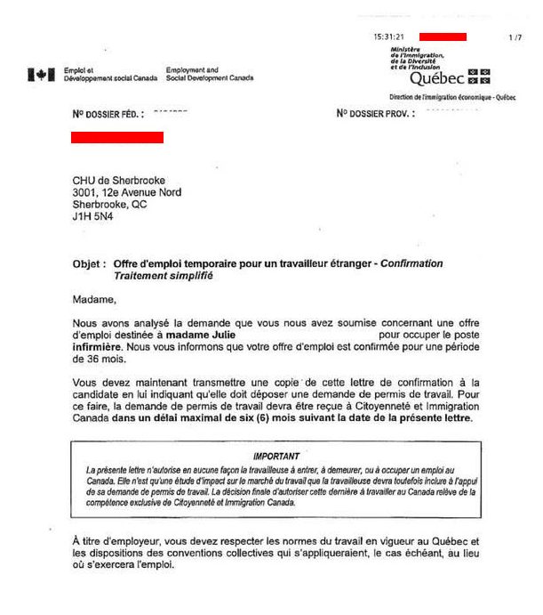 Exemple EIMT Traitement Simplifié du Québec
