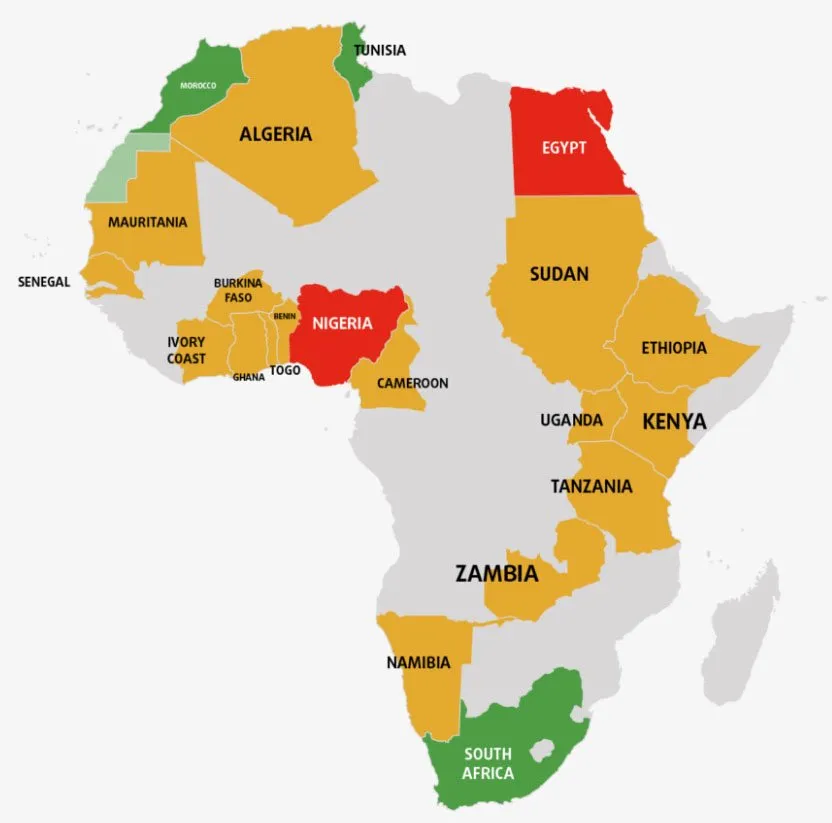 Pays africains éligibles à la bourse de « Science by Women» de FMxA