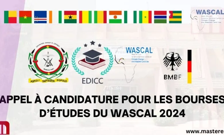 Appel à candidature pour les bourses d’études du WASCAL 2024