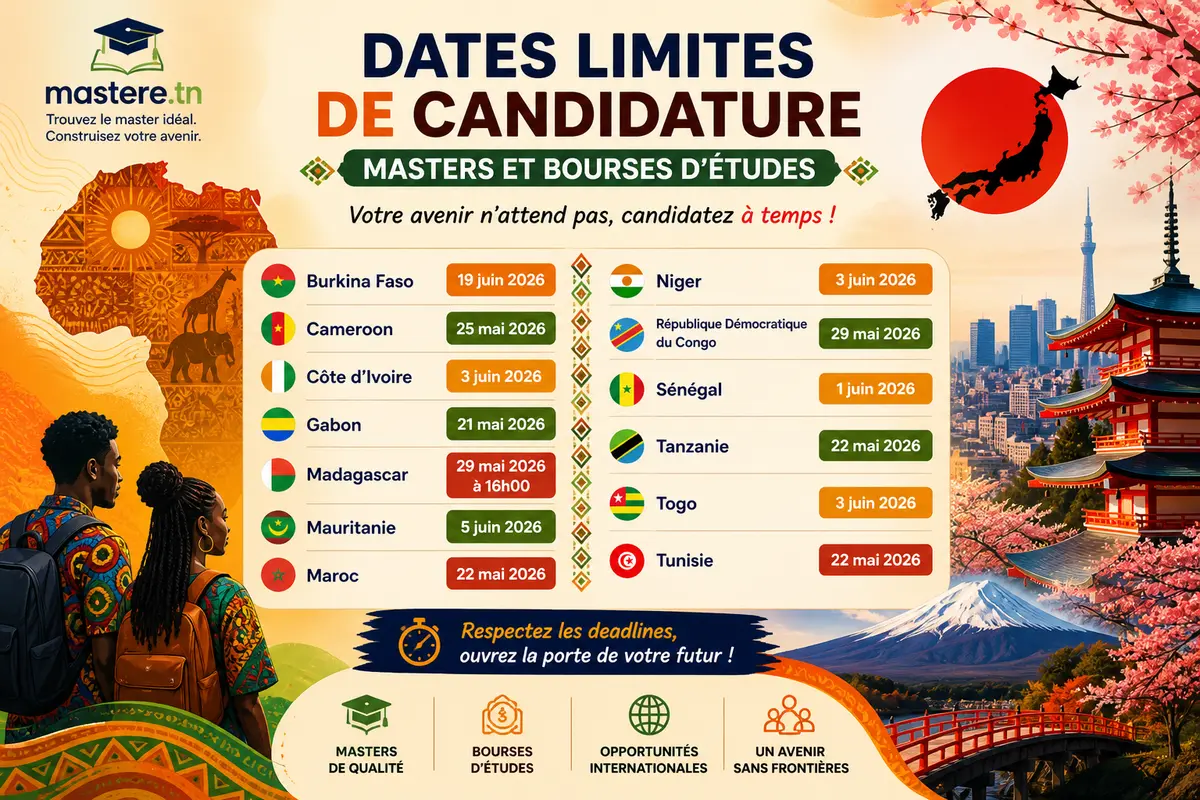 Date limite de candidatures aux bourses MEXT 2027