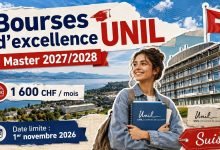 Bourses d'Excellence Master de l'Université de Lausanne UNIL, 2027