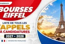 Bourses Eiffel 2027-2028: Liste de tous les appels à candidatures