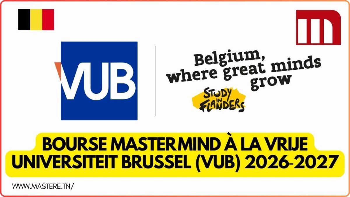 Bourse Master Mind à la Vrije Universiteit Brussel (VUB) 2026‑2027