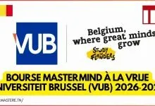 Bourse Master Mind à la Vrije Universiteit Brussel (VUB) 2026‑2027