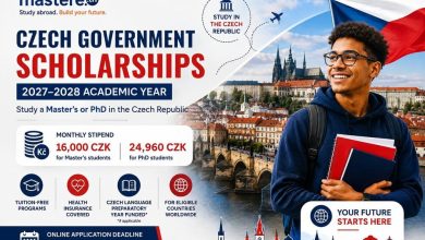 Czech Government Scholarships for Developing Countries 2027