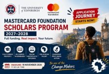 University of Edinburgh Mastercard Foundation Scholarships 2027